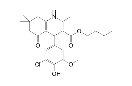 butyl 4-(3-chloro-4-hydroxy-5-methoxyphenyl)-2,7,7-trimethyl-5-oxo-1,4,5,6,7,8-hexahydro-3-quinolinecarboxylate