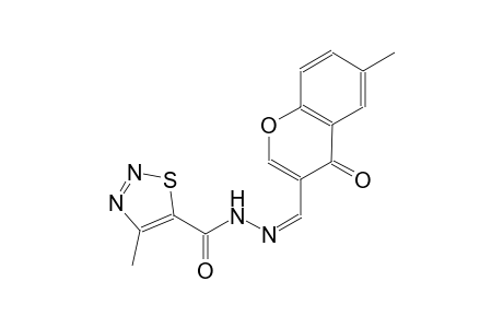 4-methyl-N'-[(Z)-(6-methyl-4-oxo-4H-chromen-3-yl)methylidene]-1,2,3-thiadiazole-5-carbohydrazide