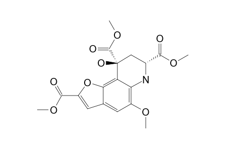 TRIMETHYL-6,7,8,9-TETRAHYDRO-T-9-HYDROXY-5-METHOXYFURO-[2,3-F]-QUINOLINE-2,R-7,9-TRICARBOXYLATE