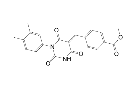 methyl 4-[(E)-(1-(3,4-dimethylphenyl)-2,4,6-trioxotetrahydro-5(2H)-pyrimidinylidene)methyl]benzoate