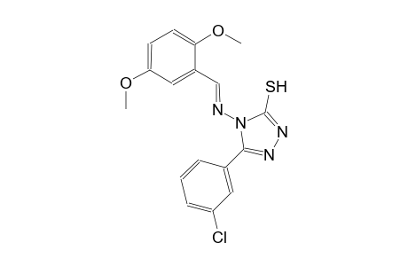5-(3-chlorophenyl)-4-{[(E)-(2,5-dimethoxyphenyl)methylidene]amino}-4H-1,2,4-triazol-3-yl hydrosulfide