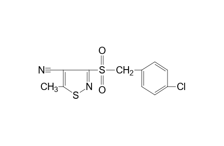 3-[(p-CHLOROBENZYL)SULFONYL]-5-METHYL-4-ISOTHIAZOLECARBONITRILE