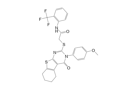 2-{[3-(4-methoxyphenyl)-4-oxo-3,4,5,6,7,8-hexahydro[1]benzothieno[2,3-d]pyrimidin-2-yl]sulfanyl}-N-[2-(trifluoromethyl)phenyl]acetamide