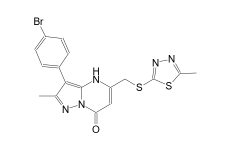 pyrazolo[1,5-a]pyrimidin-7(4H)-one, 3-(4-bromophenyl)-2-methyl-5-[[(5-methyl-1,3,4-thiadiazol-2-yl)thio]methyl]-