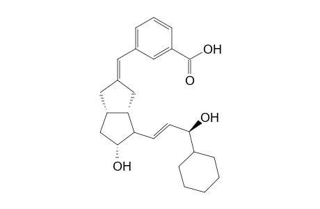 alpha-[4-exo-(3-cyclohexyl-3S-hydroxy-trans-propenyl)-5-endo-hydroxy-(Z)-3alpha,6aalpha-2-pentalenylidene]-m-toluic acid