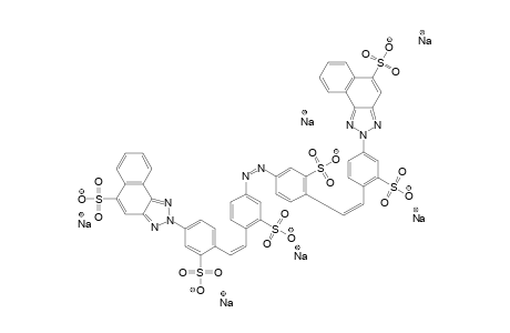 Hexasodium 2-[3-sulfonato-4-(2-{2-sulfonato-4-[(3-sulfonato-4-{2-[2-sulfonato-4-(5-sulfonato-2H-naphtho[1,2-d][1,2,3]triazol-2-yl)phenyl]vinyl}phenyl)diazenyl]phenyl}vinyl)phenyl]-2H-naphtho[1,2-d][1,2,3]triazole-5-sulfonate