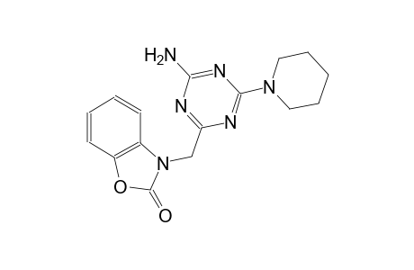 3-(4-Amino-6-piperidin-1-yl-[1,3,5]triazin-2-ylmethyl)-3H-benzooxazol-2-one