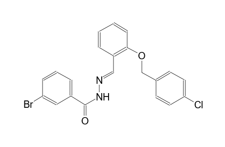 benzoic acid, 3-bromo-, 2-[(E)-[2-[(4-chlorophenyl)methoxy]phenyl]methylidene]hydrazide