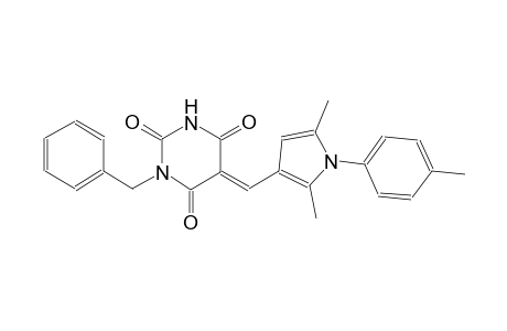(5E)-1-benzyl-5-{[2,5-dimethyl-1-(4-methylphenyl)-1H-pyrrol-3-yl]methylene}-2,4,6(1H,3H,5H)-pyrimidinetrione