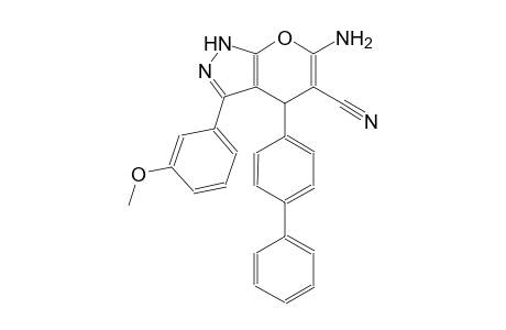 6-amino-4-[1,1'-biphenyl]-4-yl-3-(3-methoxyphenyl)-1,4-dihydropyrano[2,3-c]pyrazole-5-carbonitrile