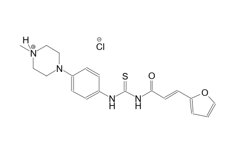 N-[(2E)-3-(2-furyl)-2-propenoyl]-N'-[4-(4-methylpiperazin-4-ium-1-yl)phenyl]thiourea chloride