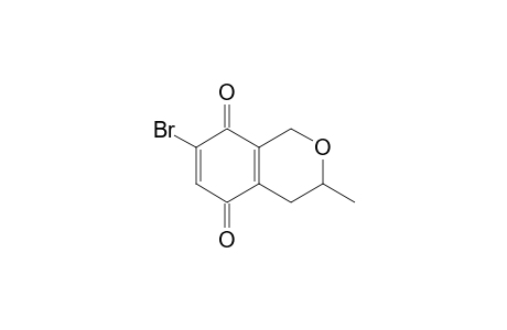 (+-)-7-Bromo-3-methyl-3,4-dihydro-1H-2-benzopyran-5,8-dione