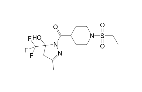 1-{[1-(ethylsulfonyl)-4-piperidinyl]carbonyl}-3-methyl-5-(trifluoromethyl)-4,5-dihydro-1H-pyrazol-5-ol