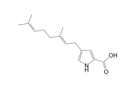 (E)-4-(3,7-Dimethyocta-2,6-dienyl)pyrrole-2-carboxyloic acid