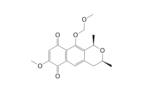 (+-)-7-Methoxy-10-methoxymethoxy-1,3-dimethyl-3,4,6,9-tetrahydeo-1H-naphtho[2,3-c]pyran-6,9-dione