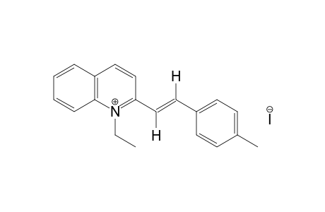 trans-1-ethyl-2-(p-methylstyryl)quinolinium  iodide