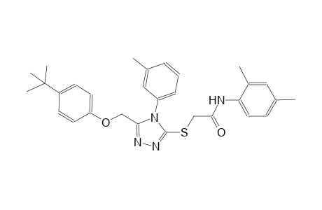 2-{[5-[(4-tert-butylphenoxy)methyl]-4-(3-methylphenyl)-4H-1,2,4-triazol-3-yl]sulfanyl}-N-(2,4-dimethylphenyl)acetamide