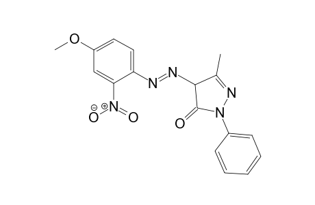 3H-pyrazol-3-one, 2,4-dihydro-4-[2-(4-methoxy-2-nitrophenyl)diazenyl]-5-methyl-2-phenyl-