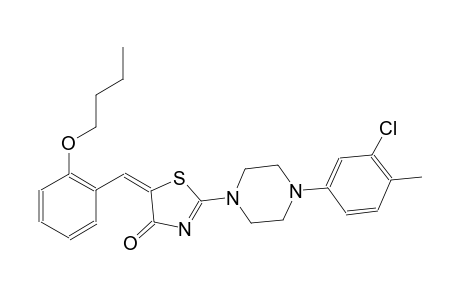 (5E)-5-(2-butoxybenzylidene)-2-[4-(3-chloro-4-methylphenyl)-1-piperazinyl]-1,3-thiazol-4(5H)-one