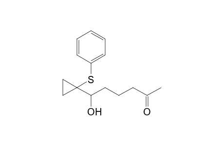 6-Hydroxy-6-(1-phenylsulfanylcyclopropyl)hexan-2-one