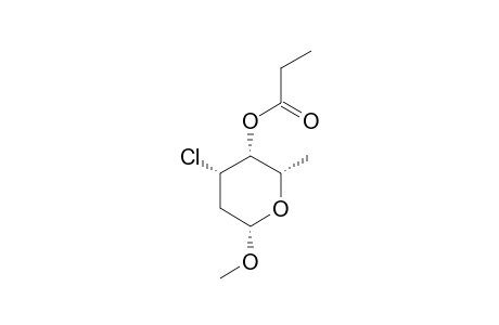 METHYL-3-CHLORO-2,3,6-TRIDEOXY-4-O-PROPANOYL-L-LYXO-HEXOPYRANOSIDE;MAJOR-ANOMER