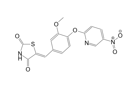 (5Z)-5-{3-methoxy-4-[(5-nitro-2-pyridinyl)oxy]benzylidene}-1,3-thiazolidine-2,4-dione