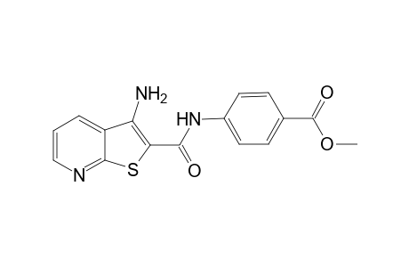 Benzoic acid, 4-[[(3-aminothieno[2,3-b]pyridin-2-yl)carbonyl]amino]-, methyl ester