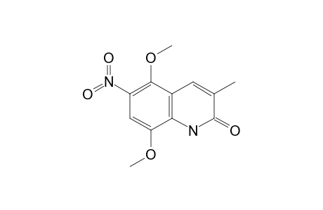3-METHYL-5,8-DIMETHOXY-6-NITRO-(1H)-QUINOLIN-2-ONE