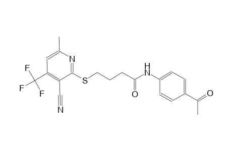 butanamide, N-(4-acetylphenyl)-4-[[3-cyano-6-methyl-4-(trifluoromethyl)-2-pyridinyl]thio]-