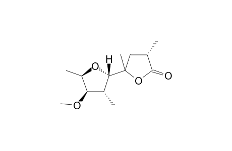 4'(R)-Methoxy-2(R),4(S),3'(R),5'(R)-tetramethyltetrahydro[2,2'(S)]bifuranyl]-5-one