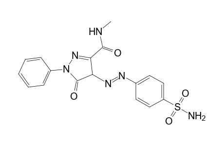 (E)-N-methyl-5-oxo-1-phenyl-4-((4-sulfamoylphenyl)diazenyl)-4,5-dihydro-1H-pyrazole-3-carboxamide