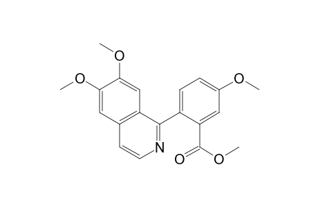 Benzoic acid, 2-(6,7-dimethoxy-1-isoquinolinyl)-5-methoxy-, methyl ester