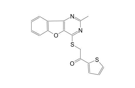 2-[(2-methyl[1]benzofuro[3,2-d]pyrimidin-4-yl)sulfanyl]-1-(2-thienyl)ethanone