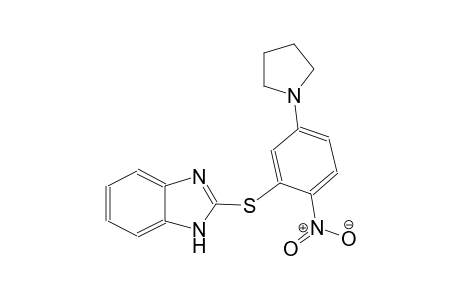 1H-benzimidazole, 2-[[2-nitro-5-(1-pyrrolidinyl)phenyl]thio]-
