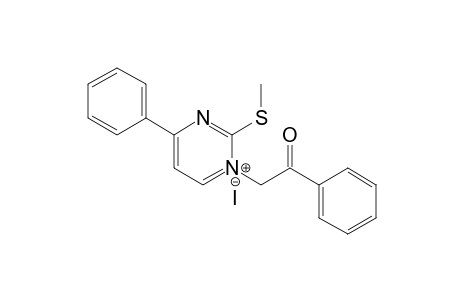 3-Benzoylmethyl-2-methylthio-6-phenylpyrimidinium Iodide