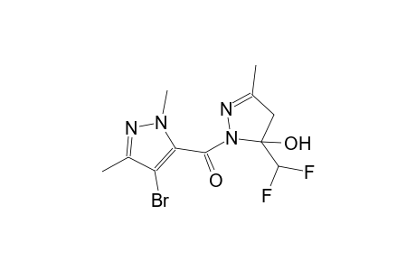 1-[(4-bromo-1,3-dimethyl-1H-pyrazol-5-yl)carbonyl]-5-(difluoromethyl)-3-methyl-4,5-dihydro-1H-pyrazol-5-ol