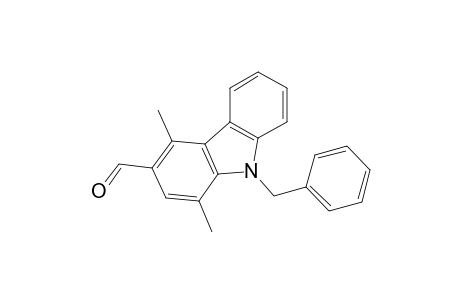 9H-Carbazole-3-carboxaldehyde, 1,4-dimethyl-9-(phenylmethyl)-