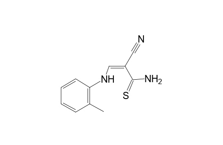 (2Z)-2-Cyano-3-(2-toluidino)-2-propenethioamide