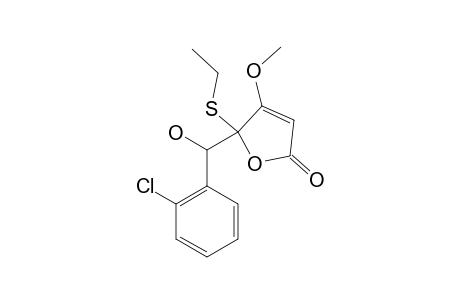 5-[(2-CHLOROPHENYL)-HYDROXYMETHYL]-5-ETHYLTHIO-4-METHOXYFURAN-2(5H)-ONE;ISOMER-#1