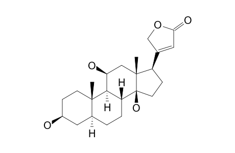 3.beta.-11.beta.-14-Trihydroxy.alpha.-card-20(22)-enolide, (mallogenin)