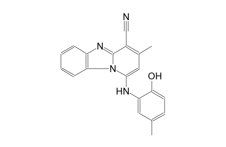 1-(2-hydroxy-5-methylanilino)-3-methylpyrido[1,2-a]benzimidazole-4-carbonitrile