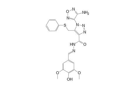 1-(4-amino-1,2,5-oxadiazol-3-yl)-N'-[(E)-(4-hydroxy-3,5-dimethoxyphenyl)methylidene]-5-[(phenylsulfanyl)methyl]-1H-1,2,3-triazole-4-carbohydrazide