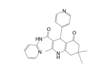 2,7,7-trimethyl-5-oxo-N-(2-pyridinyl)-4-(4-pyridinyl)-1,4,5,6,7,8-hexahydro-3-quinolinecarboxamide