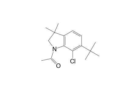 1H-Indole, 1-acetyl-7-chloro-6-(1,1-dimethylethyl)-2,3-dihydro-3,3-dimethyl-