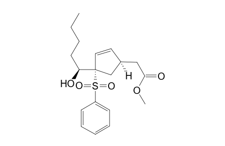 Methyl [(1S*,4S*)-4-benzenesulfonyl-4-{(S*)-1-hydroxypentyl}-2-cyclopenten-1-yl]acetate
