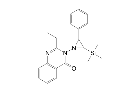 4(3H)-Quinazolinone, 2-ethyl-3-[2-phenyl-3-(trimethylsilyl)-1-aziridinyl]-, trans-