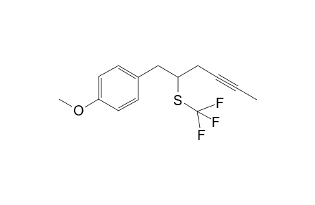 (1-(4-Methoxyphenyl)hex-4-yn-2-yl)(trifluoromethyl)sulfane
