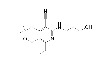 1H-Pyrano[3,4-c]pyridine-5-carbonitrile, 3,4-dihydro-6-(3-hydroxypropylamino)-3,3-dimethyl-8-propyl-