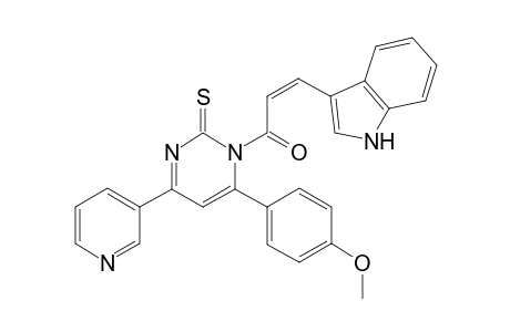 7-(Pyridin-3'-yl)-2-(indolylmethylene)-5-(p-methoxyphenyl)-2,3-dihydro-5-thiazolo[3,2-a]pyrimidine
