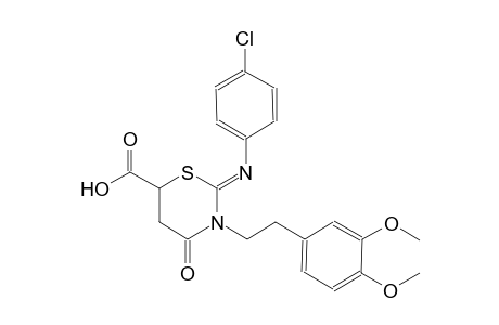 (2Z)-2-[(4-chlorophenyl)imino]-3-[2-(3,4-dimethoxyphenyl)ethyl]-4-oxo-1,3-thiazinane-6-carboxylic acid